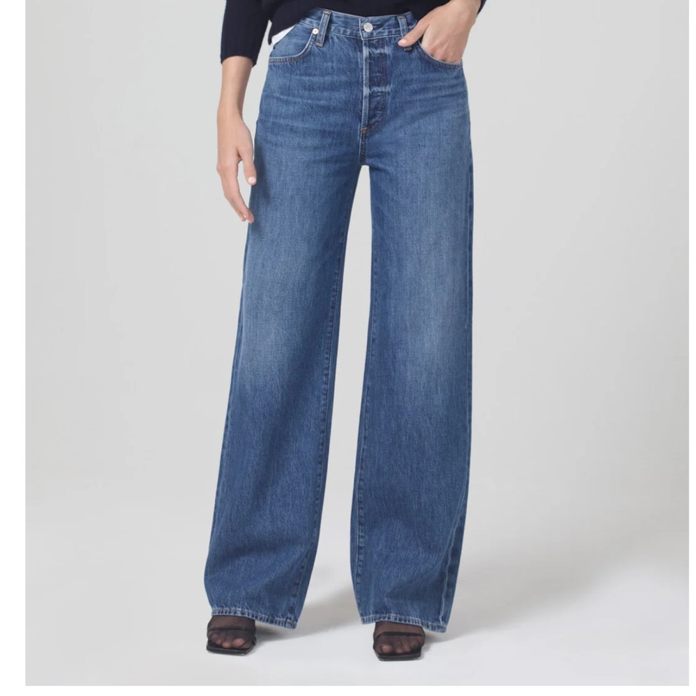 Citizens Of Humanity Blue Flare & Wide Leg Jeans